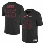 NCAA Men's Alabama Crimson Tide #55 Kevin Justice Stitched College 2020 Nike Authentic Black Football Jersey VI17G67QQ
